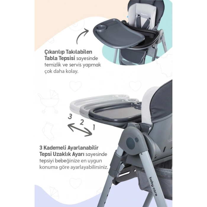 Baby Care BC511 Flex Plus Mama Sandalyesi Antrasit