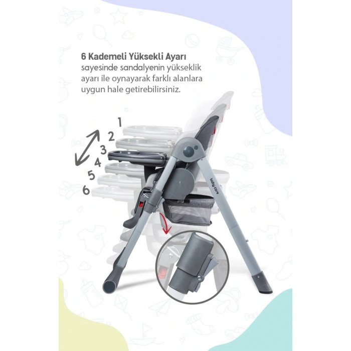 Baby Care BC511 Flex Plus Mama Sandalyesi Antrasit