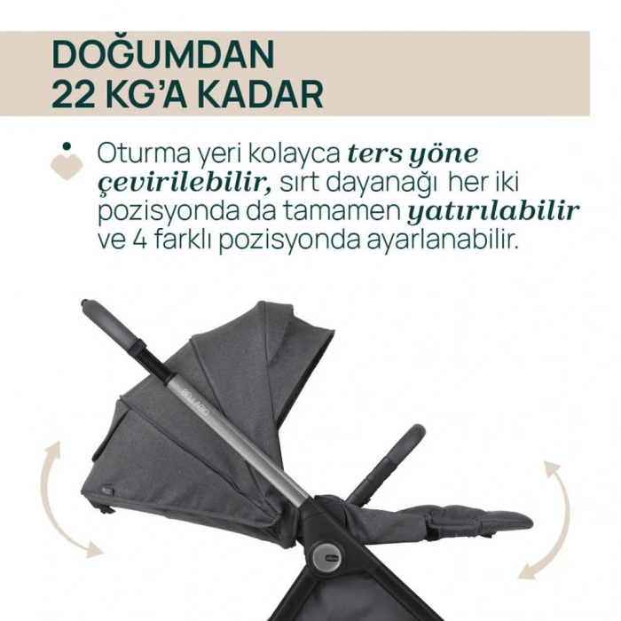 Bebek Arabası Black Satin