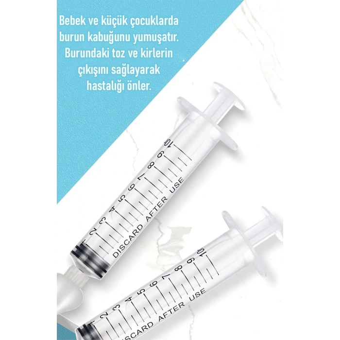 Bebek Burun Şırıngası 2li Burun Temizleme Kiti Silikon Uçlu Burun Nazal Yıkama Aspiratörü Şurup