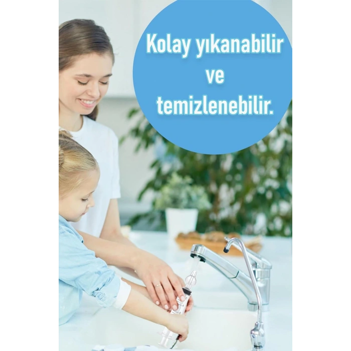 Bebek Burun Şırıngası 2li Burun Temizleme Kiti Silikon Uçlu Burun Nazal Yıkama Aspiratörü Şurup
