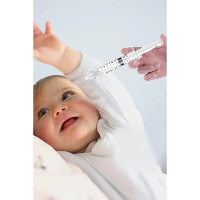 Bebek Burun Şırıngası 2li Burun Temizleme Kiti Silikon Uçlu Burun Nazal Yıkama Aspiratörü Şurup