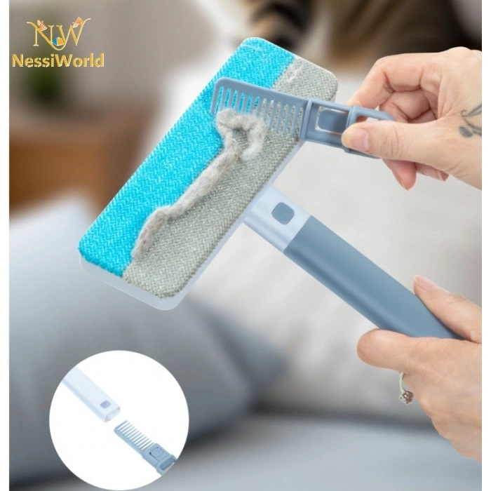 Çift Yönlü Evcil Hayvan Tüy Toplayıcı ve Yüzey Temizleme Fırçası