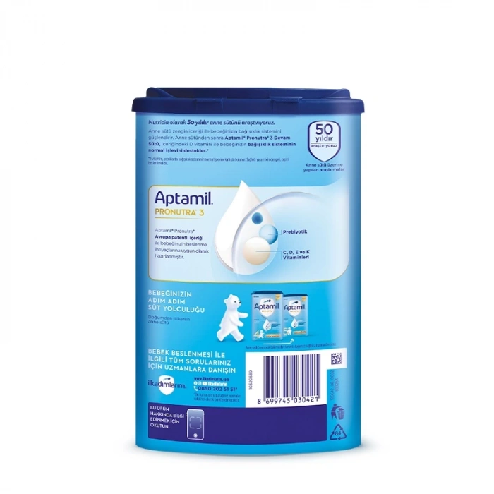 Çocuk Aptamil Devam Sütü Maması No3 9-12 Ay 800 Gr