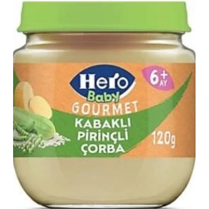 Çocuk Eğitici Gelişim Hero Baby Gourmet Kabaklı Pirinçli Kavanoz Mama 120 Gr