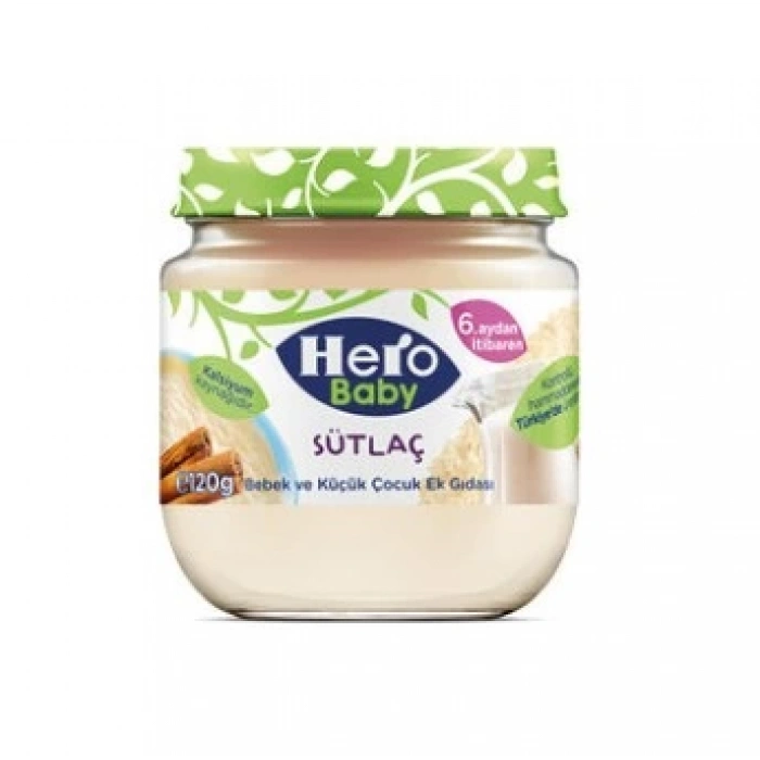 Çocuk Eğitici Gelişim Hero Baby Sütlaç Kavanoz Mama 120 Gr