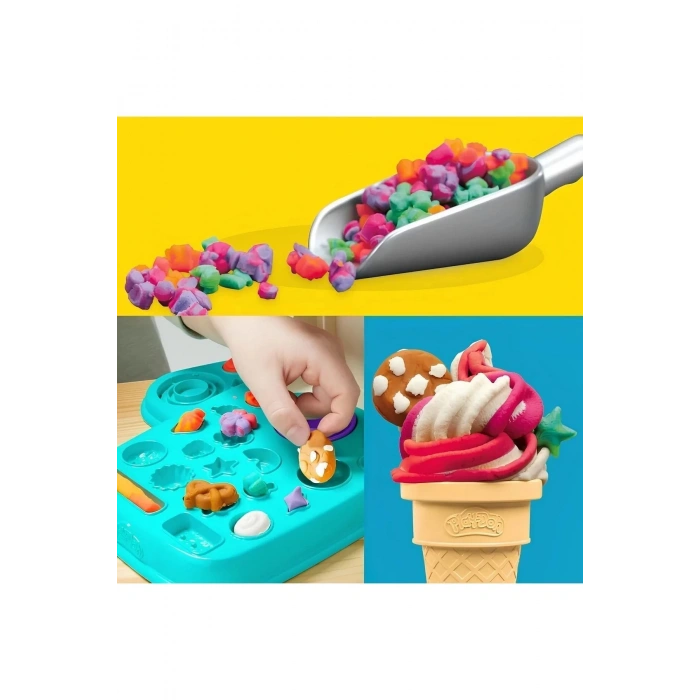 Çocuk Eğitici  ve Eğlenceli Gökkuşağı Girdaplı Dondurma Oyun Seti