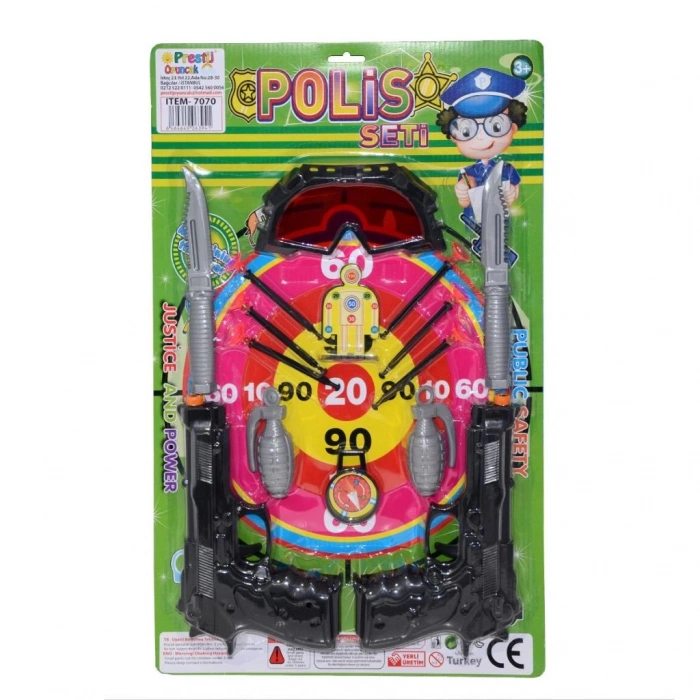 Çocuk FAB 7070  EL BOMBALI POLİS SETİ KARTELA