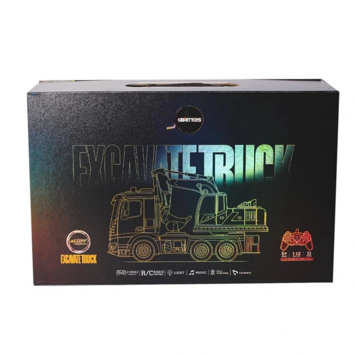 Çocuk HJ8001-2 Kumandalı  Metal  Excavate Truck -Gepettoys