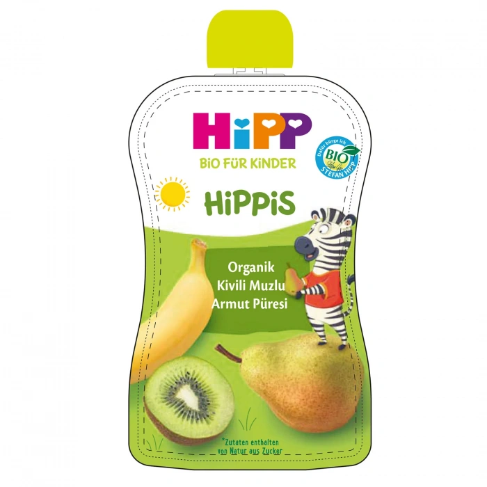 Çocuk  p Organik Kivili Muzlu Armut Püresi 100 Gr