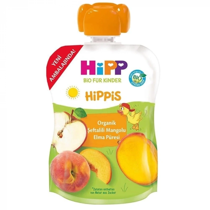 Çocuk  p Organik Şeftalili Mangolu Elma Püresi 100 Gr