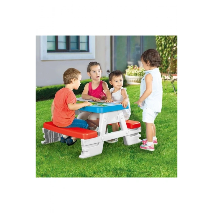 Çocuk Renkli Grup Oyuncak Piknik Masası