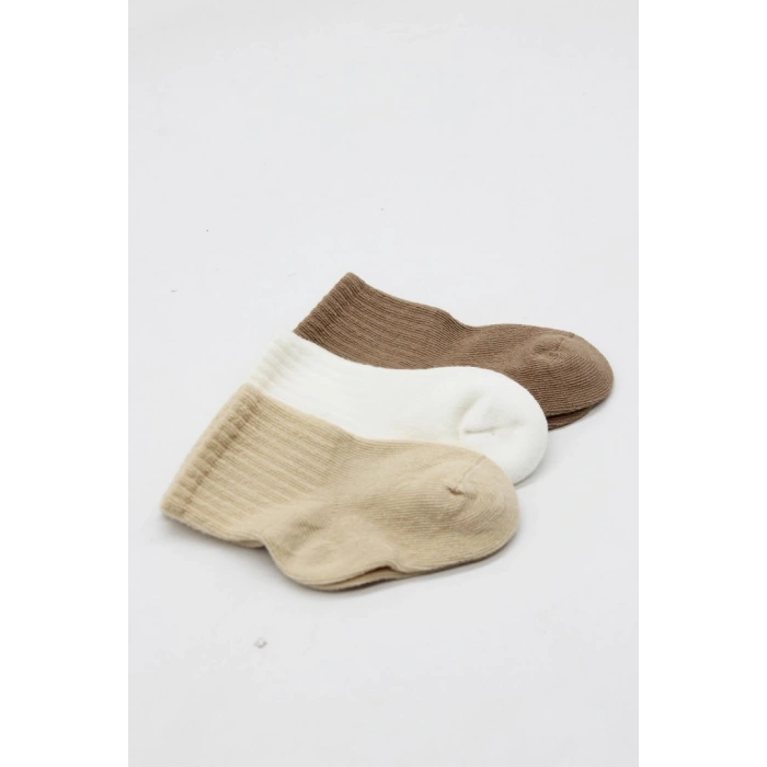 Dog Boy 3lü Penye Soket Çorap 10134 Bej