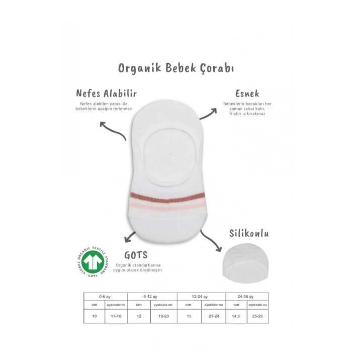 Eğitici Oyuncak Bistyle 2Li Penye Babet Silikon Çemberli Çorap 30102 Pudra Beyaz