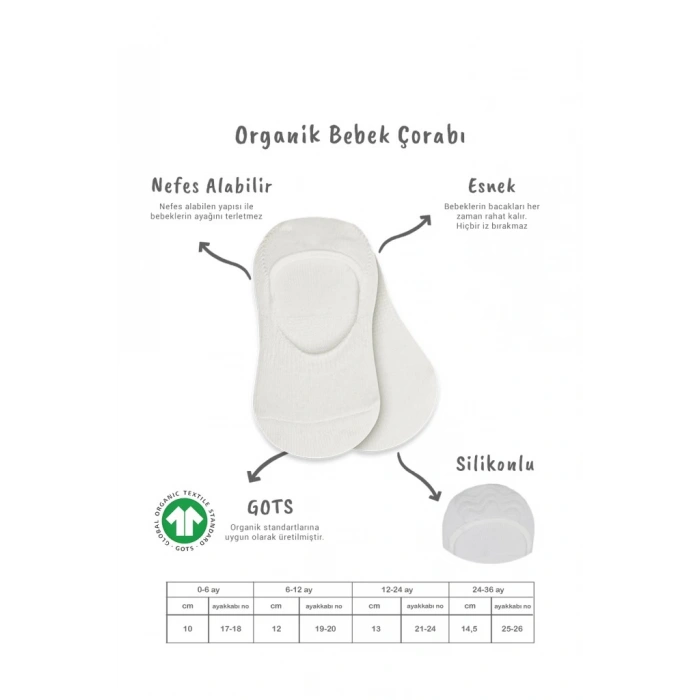 Eğitici Oyuncak Bistyle 2Li Penye Babet Silikonlu Basic Çorap 30104 Siyah Ekru
