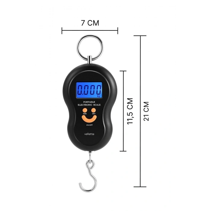 Fuego Pil Hediyeli Pratik Bagaj Valiz Bavul Ağırlık Ölçme Tartısı Çanta Kilo Terazisi 50 Kg