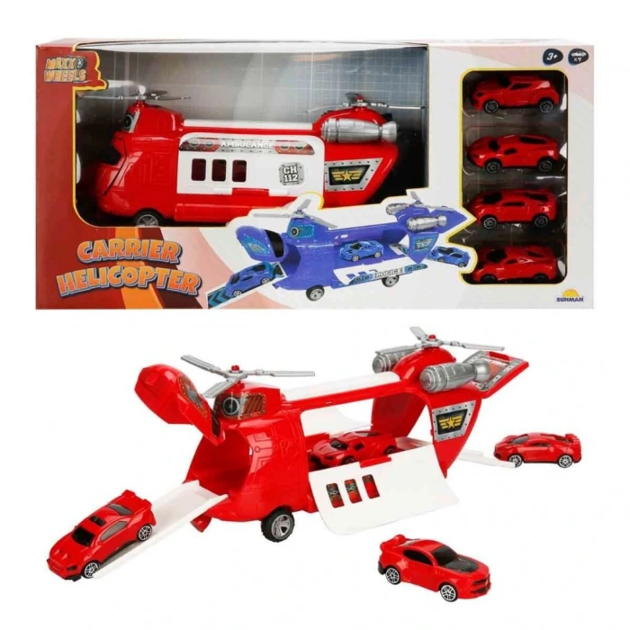 GARAJ SET POLİS AMBULANS ASKER TAŞIYICI HELİKOPTER ARB 3R