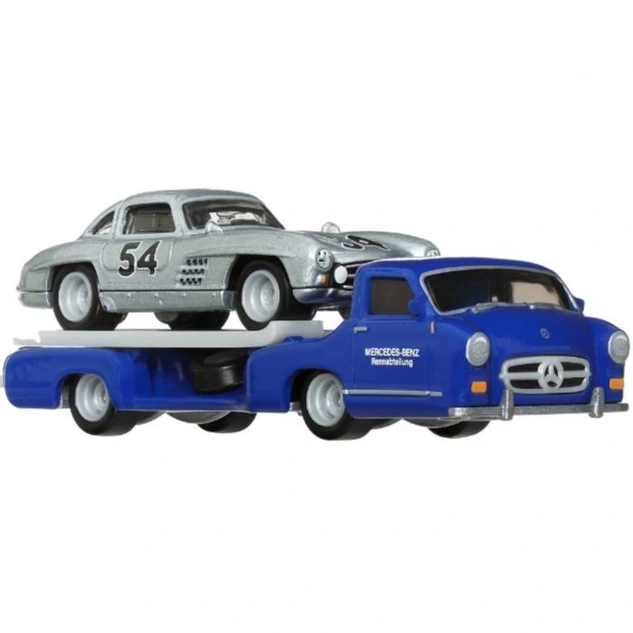 Çocuk Hot Wheels Team Transport Mercedes Benz 300 SL 55 Blaues Wund HRV48