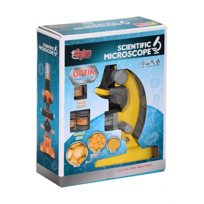 Çocuk KM-1012A-1 1013A-1 Işıklı Objektif Bilim Mikroskopu -Vardem