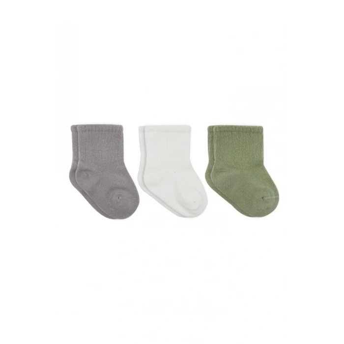 Koala Boy 3lü Penye Soket Çorap 10133 Gri