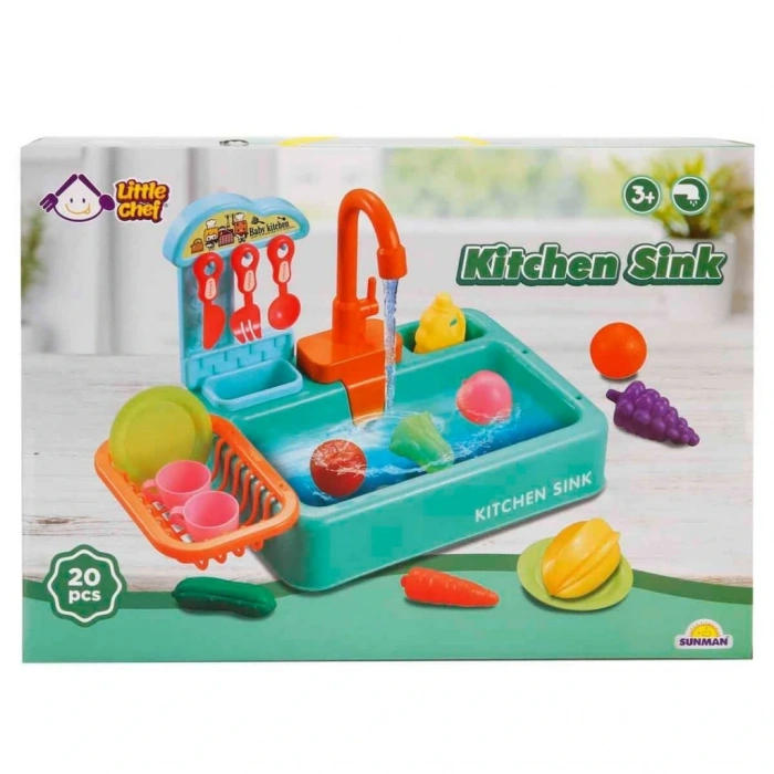 Little Chef Mutfak Lavabosu Oyun Seti 20 Parça
