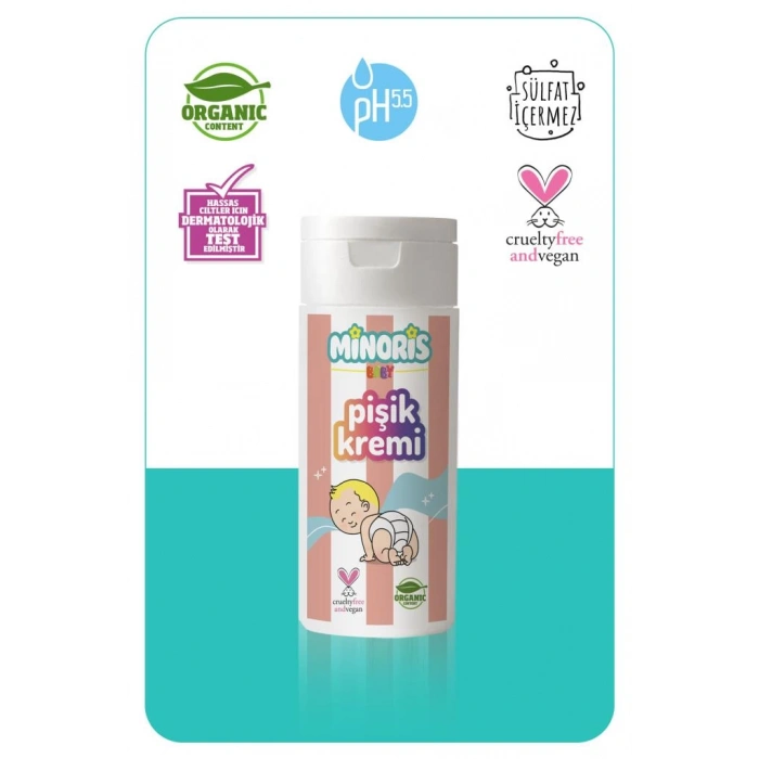 Minoris Baby Pişik Kremi 55 Gr, Bebekler İçin Güvenli ve Etkili Pişik Kremi