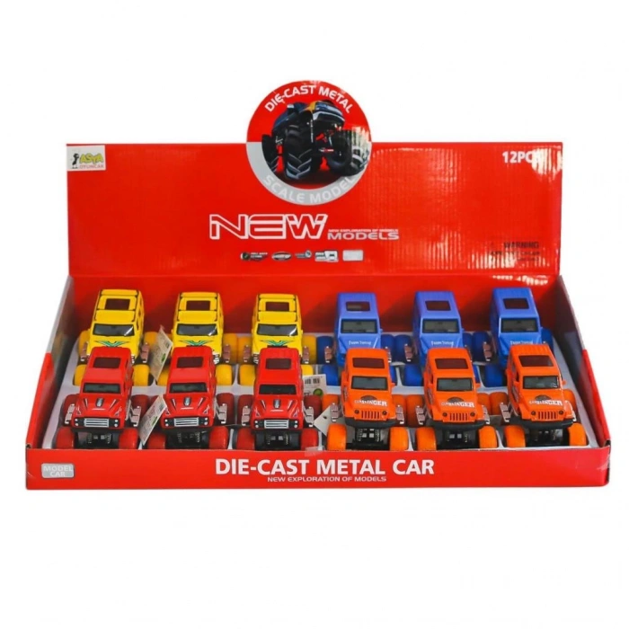Çocuk 02062-FY6018G-12D Çek Bırak Metal Araba -Asya Oyuncak