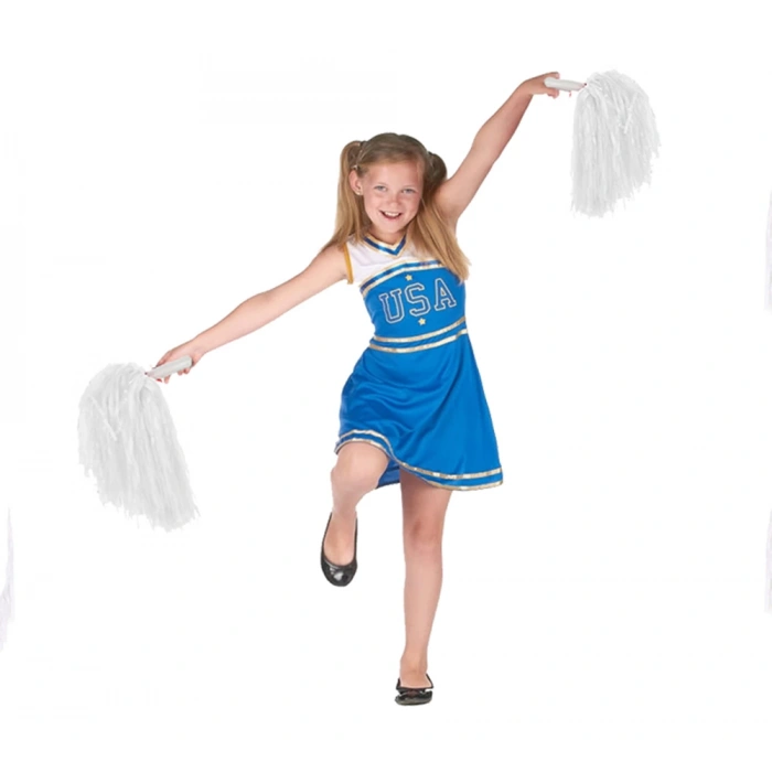 Çocuk 1 Çift ( 2 Adet ) Beyaz Renk 23 Nisan Gösteri Ponponu