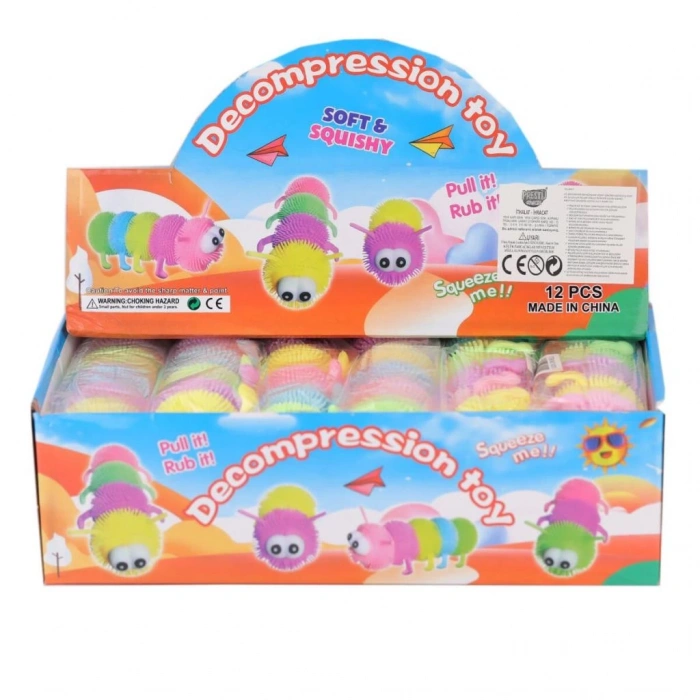 Eğitici Oyuncak 1975-1 DİKENLİ IŞIKLI RENKLİ ELASTİK BÖCEK