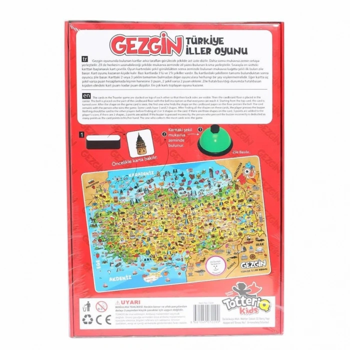 Çocuk 2290 Gezgin Türkiye İller Oyunu -Tottreiq