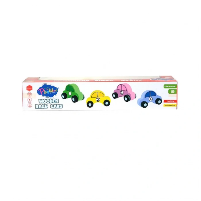 Çocuk 380-ONY Onyıl, Playwood Ahşap Yarış Arabası 4lü