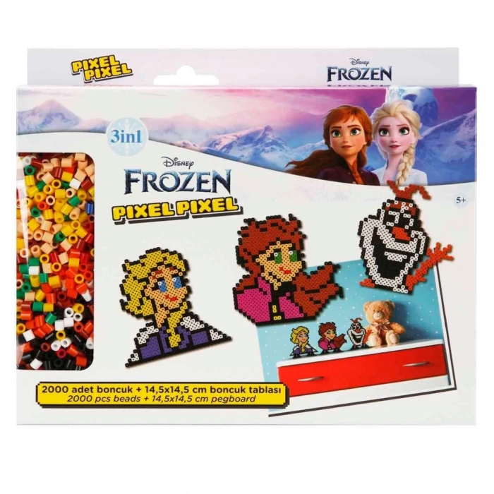 Çocuk 3in1 Disney Frozen Pixel Pixel Boncuk Aktivite ve Oyuncak Seti S00005168