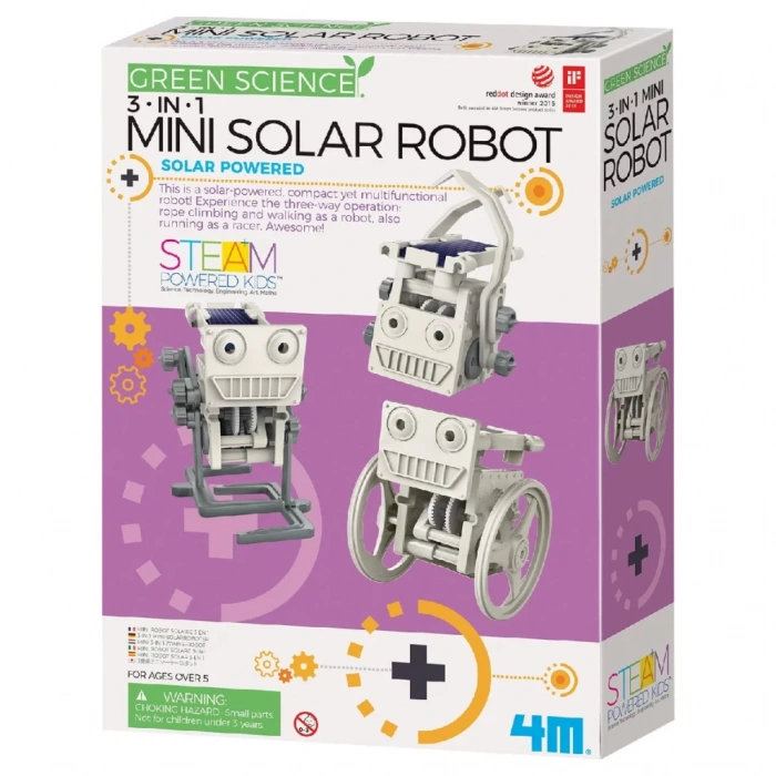 Çocuk 4M 3ü 1 Arada Mini Solar Robot