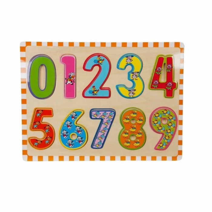 Eğitici Oyuncak  5215 -Wooden Puzzle Numbers 10 Parça
