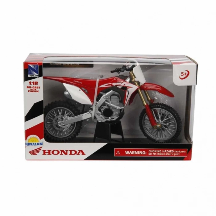 Çocuk Eğitici Oyuncak 57443 SUN-Honda  CFR450R Kırmızı 1:12