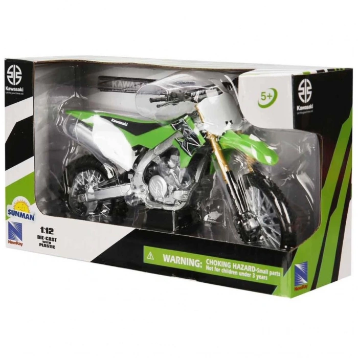 Çocuk Eğitici Oyuncak 57483 SUN- Kawasakı  KX450 Yeşil 1:12