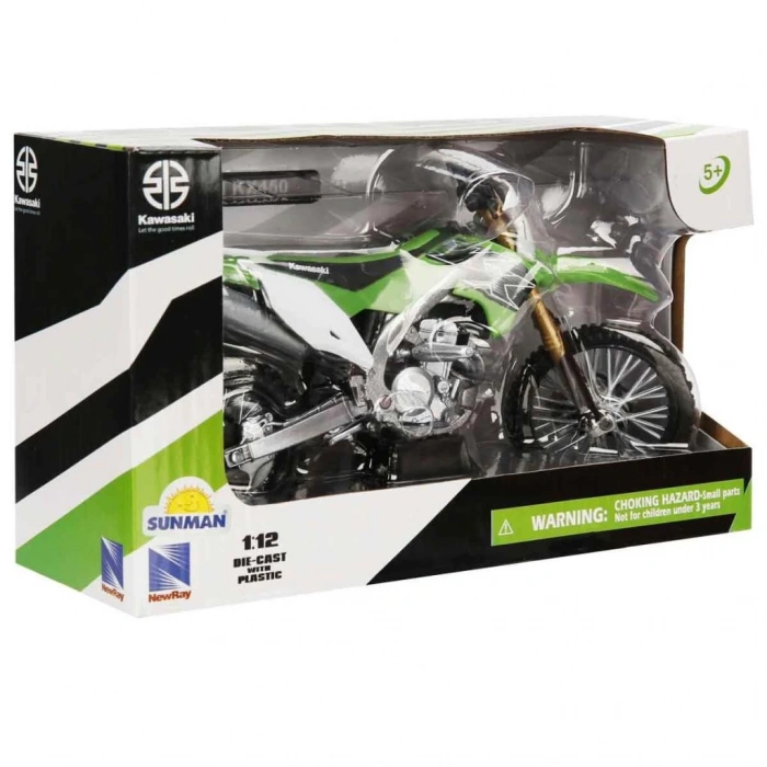 Çocuk Eğitici Oyuncak 57483 SUN- Kawasakı  KX450 Yeşil 1:12