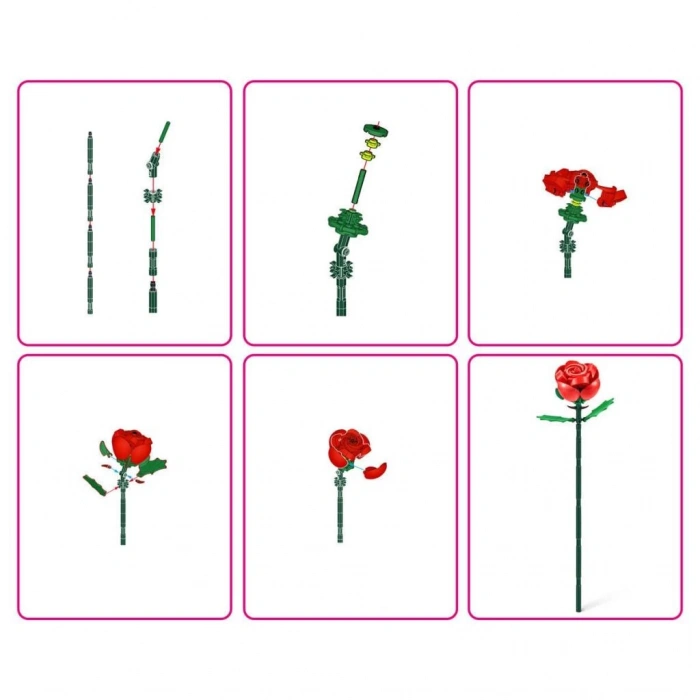 Parça sayısı yüksek, dikkat geliştiren gül temalı yapboz seti