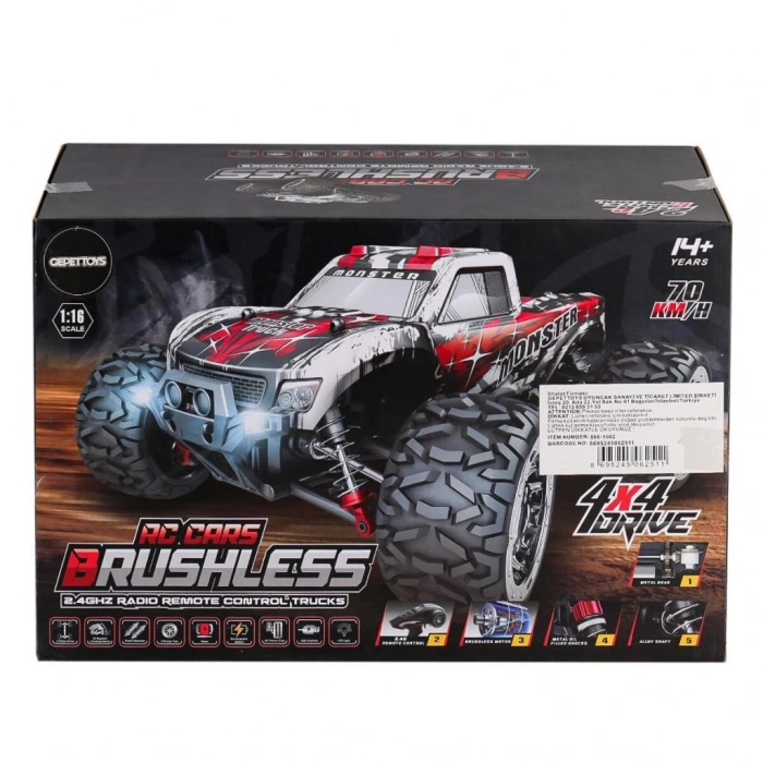 Kumandalı 70 km/h hız brusless araba, çocuklarda motor becerileri ve refleks gelişimi sağlar