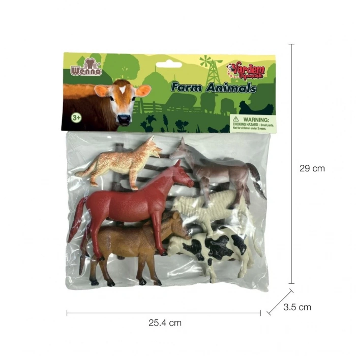 Eğitici Çocuk 9115,9116,9117 Poşette 9 parça Hayvan Seti