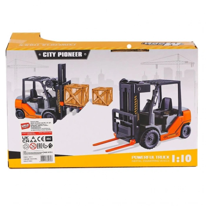 Çocuk 9998-16 Fonksiyonel Forklift Aracı 24 cm 1:10 -Birliktoys