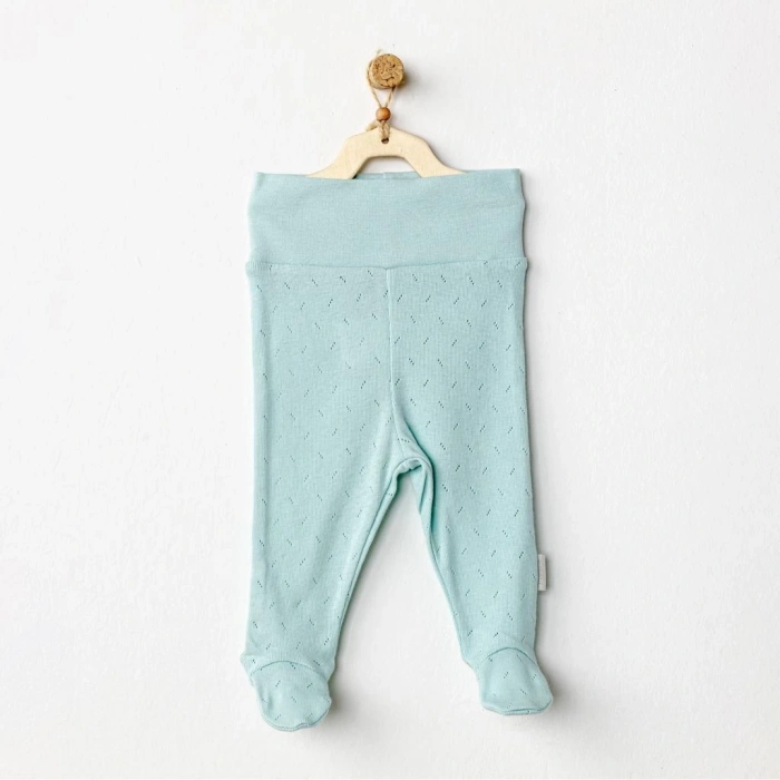 Doğal Tonları ile Bebeklerin Günlük Rahatlığını Sağlayan Patikli Pantolon – Yeşil