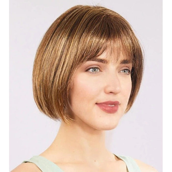 Çocuk Açık Kahverengi Küt Parti Peruk Küt Saç