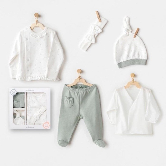 Çocuk Andywawa AC25130 Cute Bear Friends 5Li Hastane Çıkışı Green