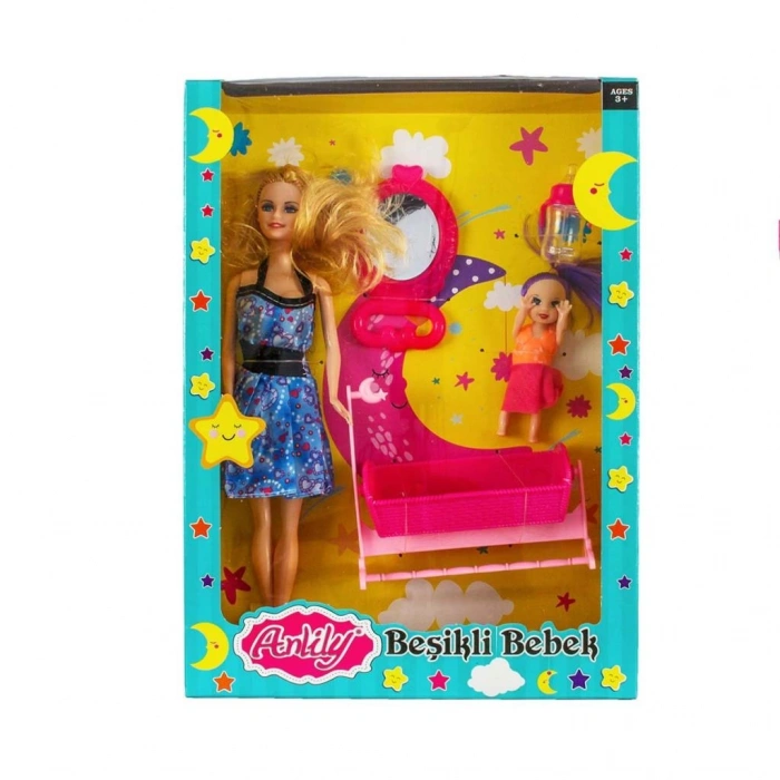 Çocuk Anlily Kutulu Beşikli Bebek