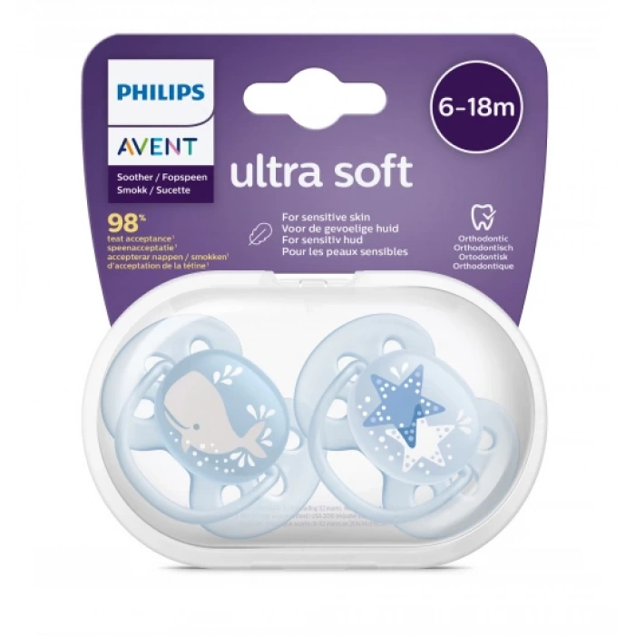 Çocuk Avent Ultra Soft Emzik 6-18 Ay Erkek