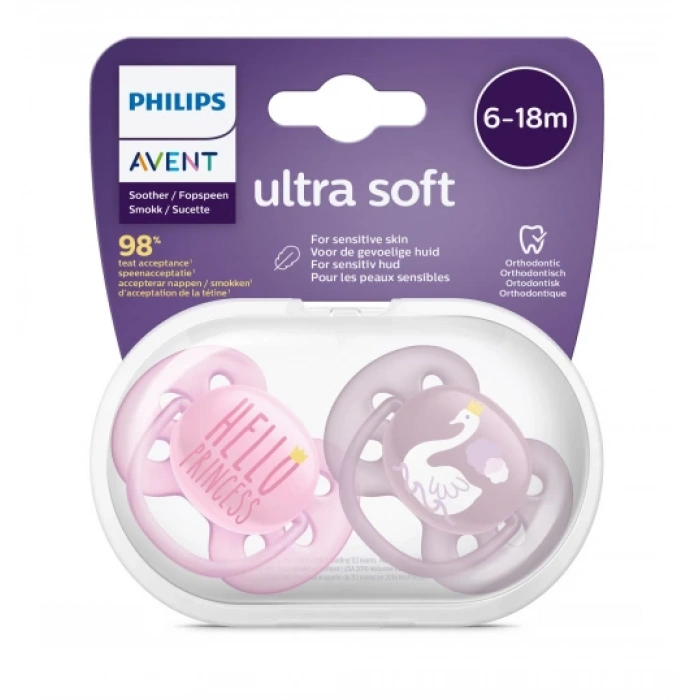 Çocuk Avent Ultra Soft Emzik 6-18 Ay Kız