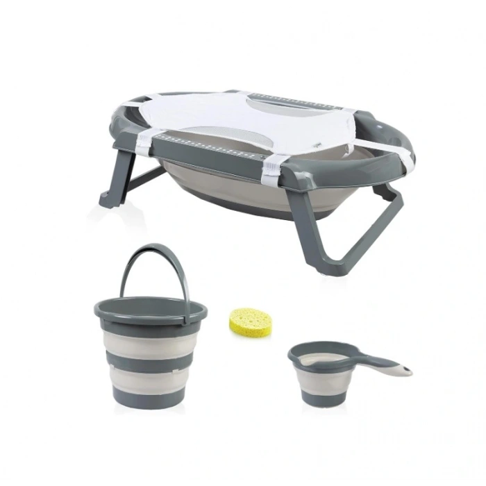 Nessiworld BabyJem Katlanır Banyo 5Li Küvet Seti 596 Antrasit