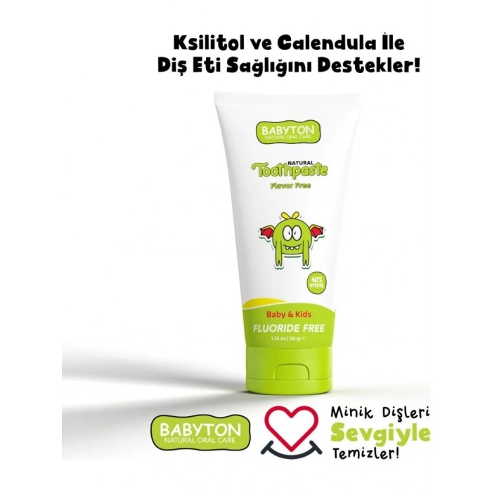 Çocuk Babyton Organik Doğal Natural Diş Macunu 50 Gr