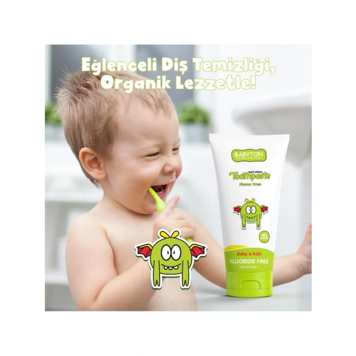 Çocuk Babyton Organik Doğal Natural Diş Macunu 50 Gr